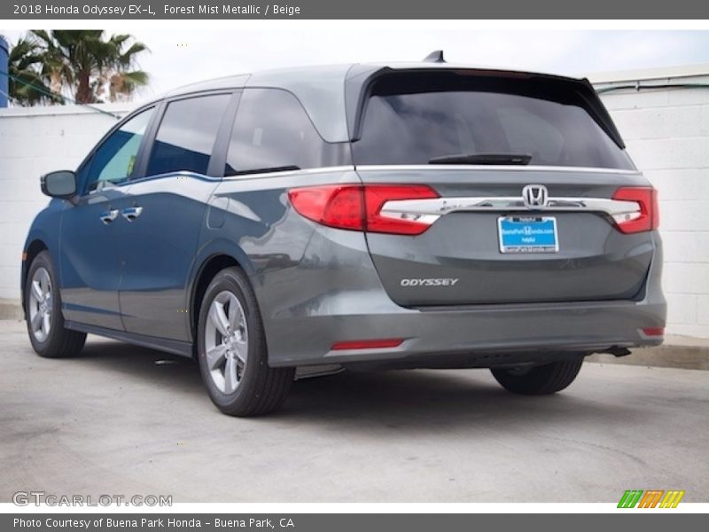 Forest Mist Metallic / Beige 2018 Honda Odyssey EX-L