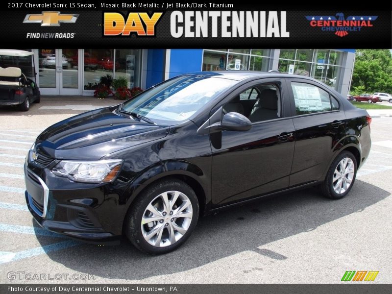 Mosaic Black Metallic / Jet Black/Dark Titanium 2017 Chevrolet Sonic LS Sedan