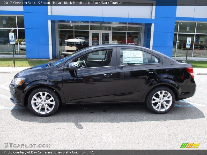 Mosaic Black Metallic / Jet Black/Dark Titanium 2017 Chevrolet Sonic LS Sedan