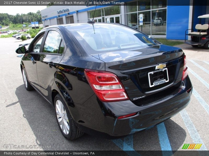 Mosaic Black Metallic / Jet Black/Dark Titanium 2017 Chevrolet Sonic LS Sedan