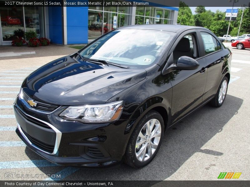 Mosaic Black Metallic / Jet Black/Dark Titanium 2017 Chevrolet Sonic LS Sedan