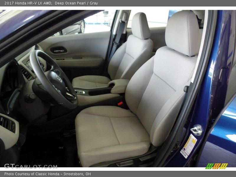 Deep Ocean Pearl / Gray 2017 Honda HR-V LX AWD