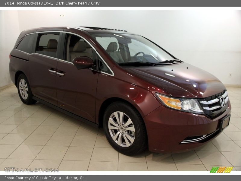 Dark Cherry Pearl / Gray 2014 Honda Odyssey EX-L