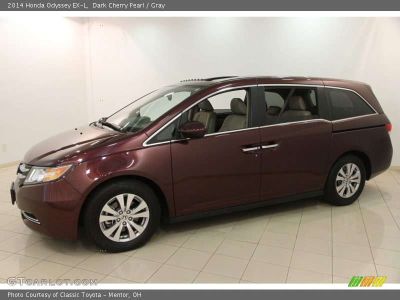 Dark Cherry Pearl / Gray 2014 Honda Odyssey EX-L