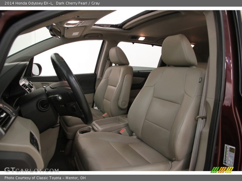 Dark Cherry Pearl / Gray 2014 Honda Odyssey EX-L