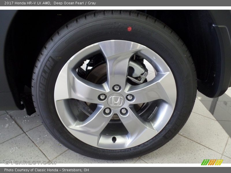 Deep Ocean Pearl / Gray 2017 Honda HR-V LX AWD