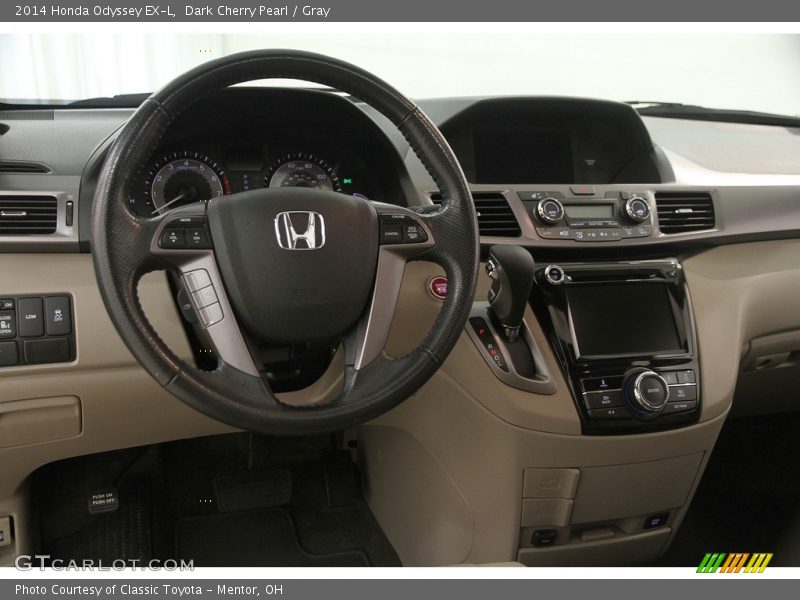Dark Cherry Pearl / Gray 2014 Honda Odyssey EX-L
