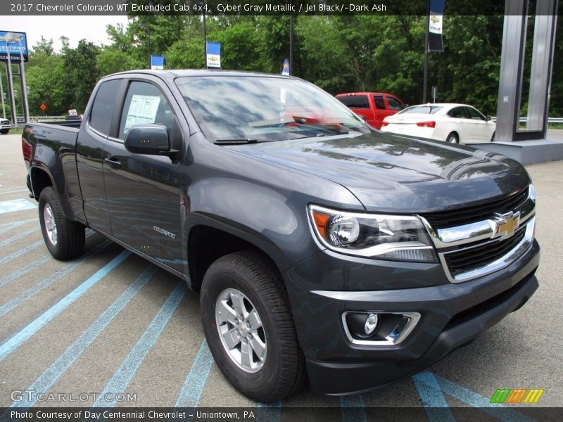 Cyber Gray Metallic / Jet Black/­Dark Ash 2017 Chevrolet Colorado WT Extended Cab 4x4