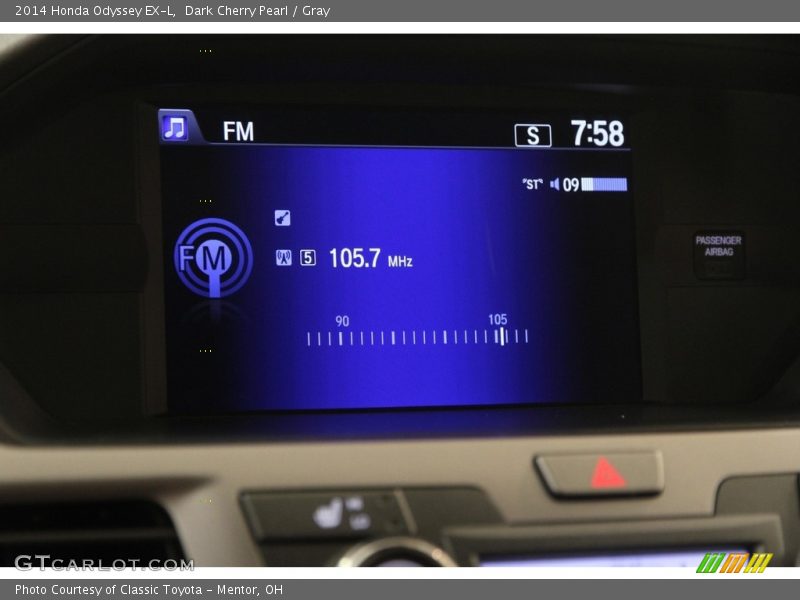 Dark Cherry Pearl / Gray 2014 Honda Odyssey EX-L