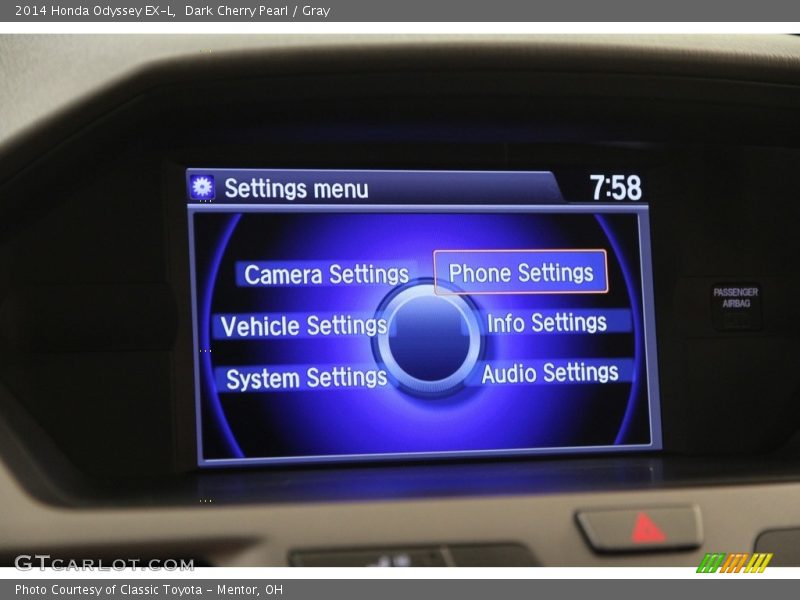 Dark Cherry Pearl / Gray 2014 Honda Odyssey EX-L