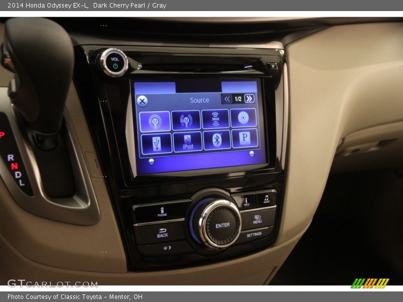 Dark Cherry Pearl / Gray 2014 Honda Odyssey EX-L