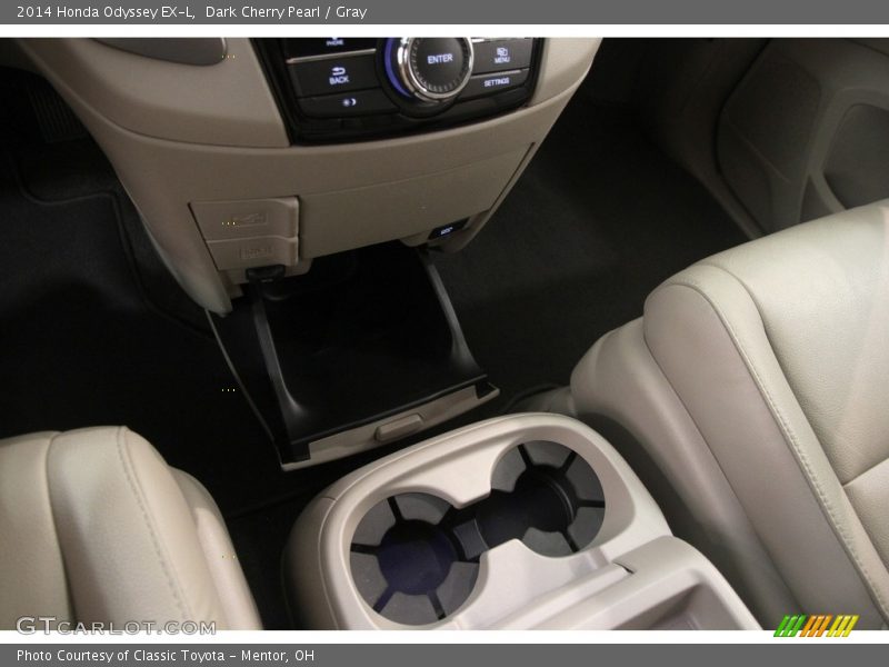Dark Cherry Pearl / Gray 2014 Honda Odyssey EX-L