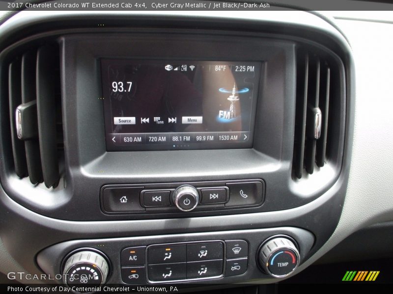 Cyber Gray Metallic / Jet Black/­Dark Ash 2017 Chevrolet Colorado WT Extended Cab 4x4