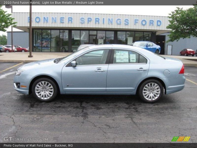 Light Ice Blue Metallic / Medium Light Stone 2010 Ford Fusion Hybrid