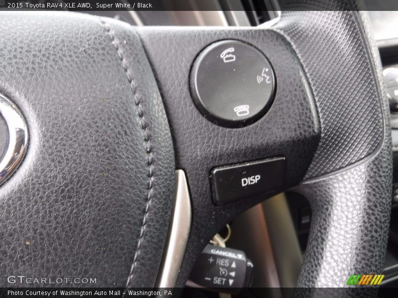 Super White / Black 2015 Toyota RAV4 XLE AWD