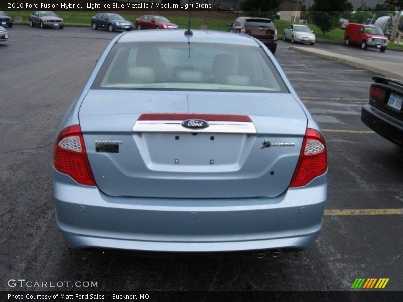 Light Ice Blue Metallic / Medium Light Stone 2010 Ford Fusion Hybrid