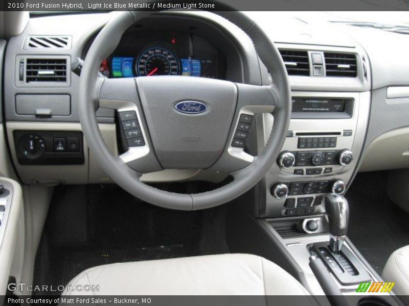 Light Ice Blue Metallic / Medium Light Stone 2010 Ford Fusion Hybrid