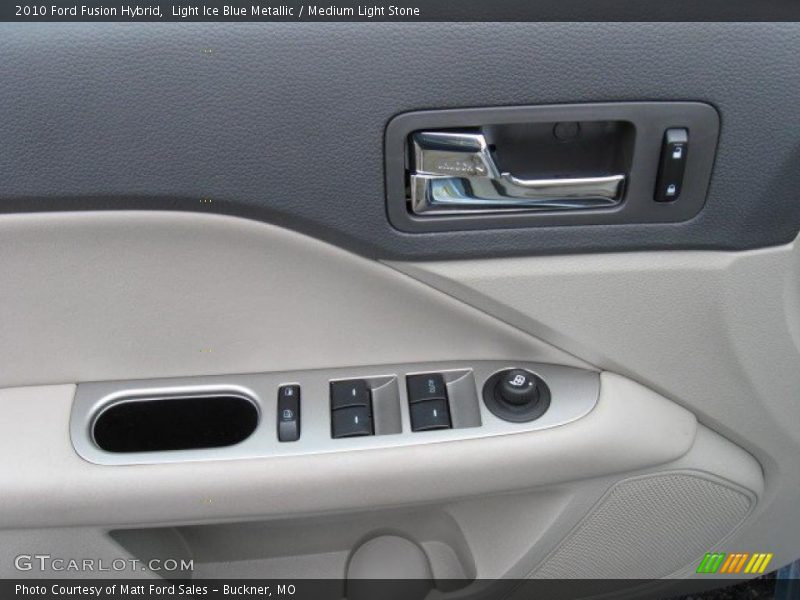 Light Ice Blue Metallic / Medium Light Stone 2010 Ford Fusion Hybrid