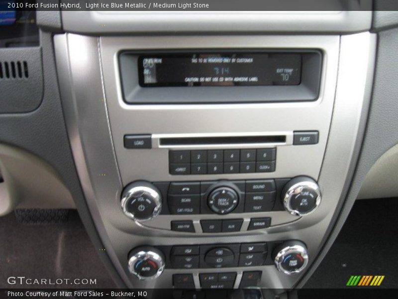 Light Ice Blue Metallic / Medium Light Stone 2010 Ford Fusion Hybrid