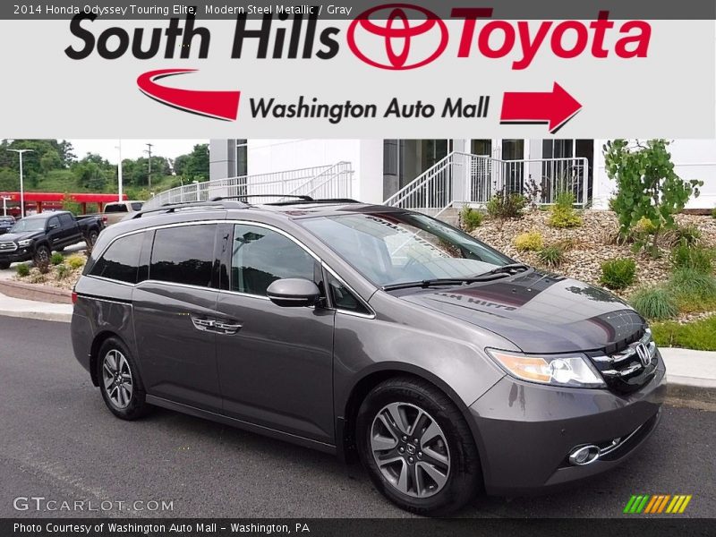 Modern Steel Metallic / Gray 2014 Honda Odyssey Touring Elite