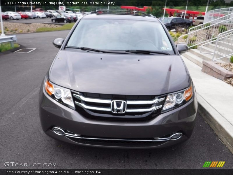 Modern Steel Metallic / Gray 2014 Honda Odyssey Touring Elite