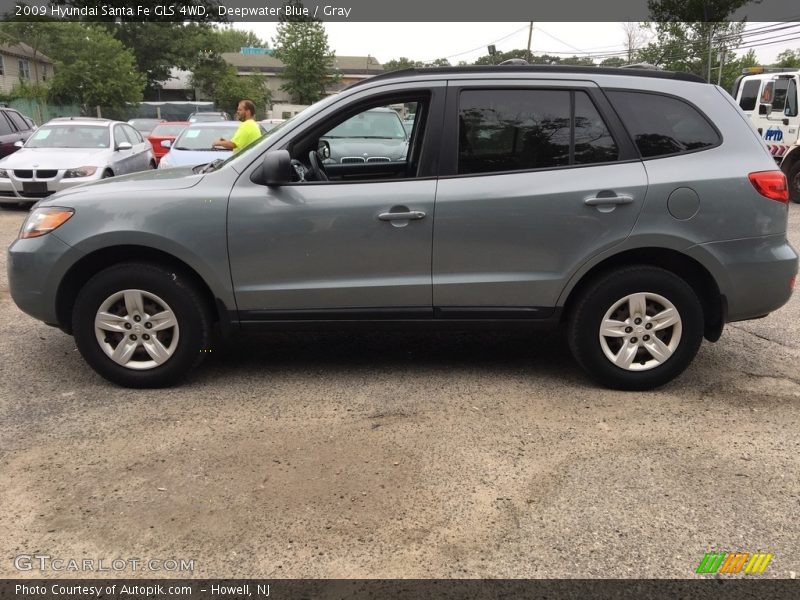 Deepwater Blue / Gray 2009 Hyundai Santa Fe GLS 4WD