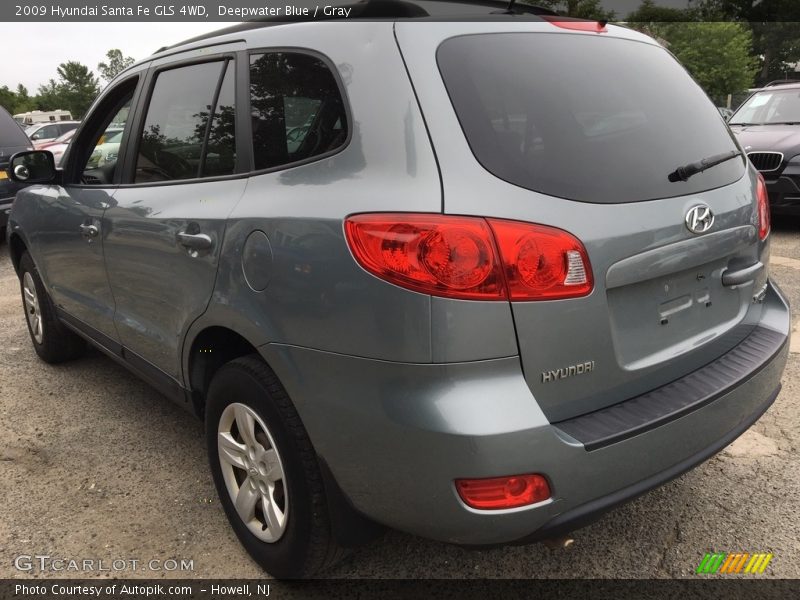 Deepwater Blue / Gray 2009 Hyundai Santa Fe GLS 4WD