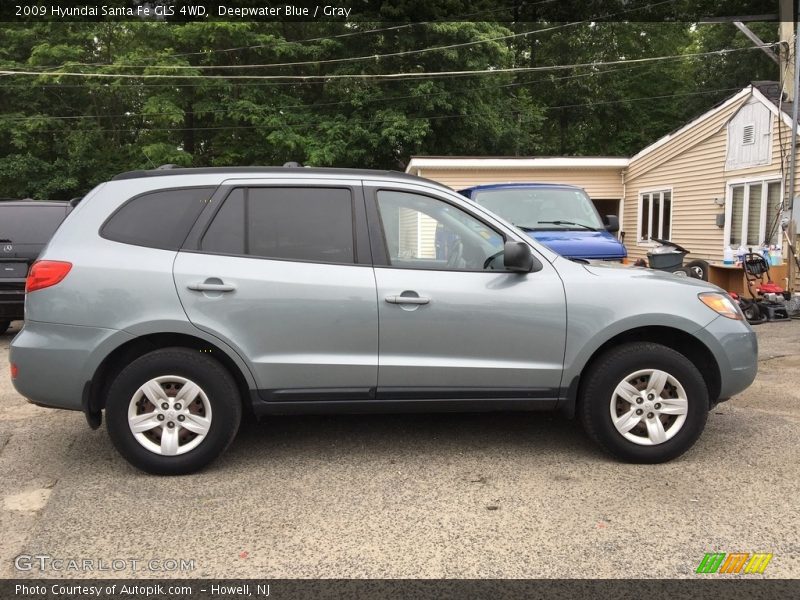 Deepwater Blue / Gray 2009 Hyundai Santa Fe GLS 4WD