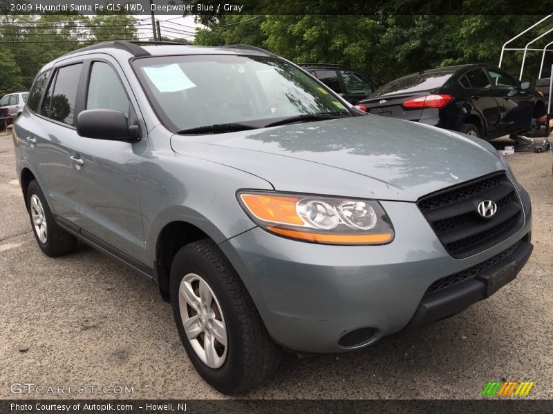 Deepwater Blue / Gray 2009 Hyundai Santa Fe GLS 4WD