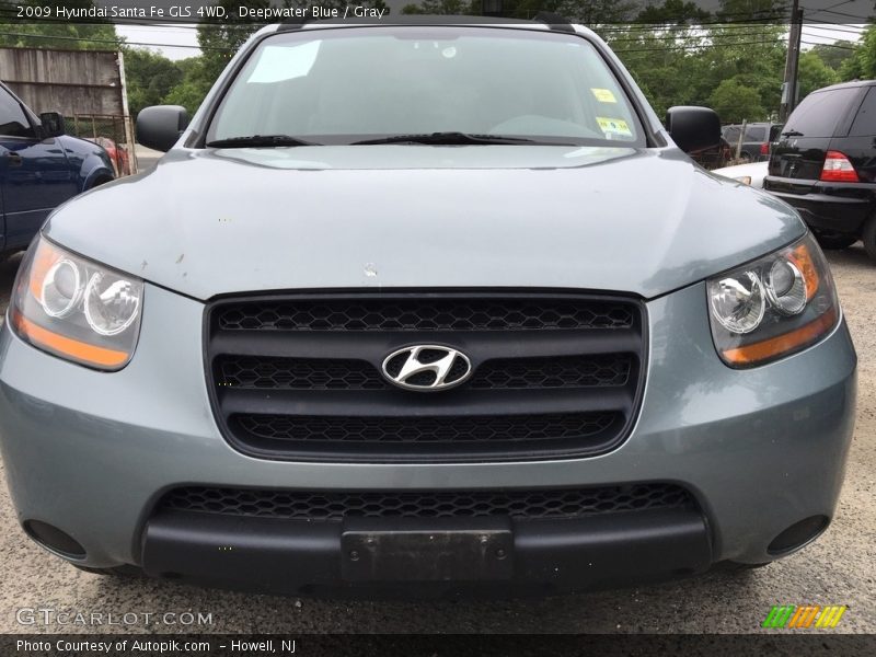 Deepwater Blue / Gray 2009 Hyundai Santa Fe GLS 4WD