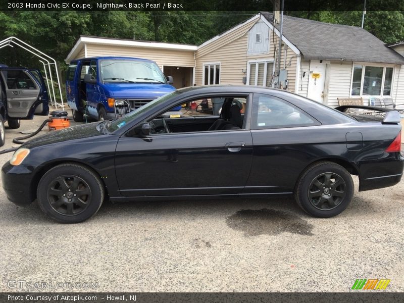 Nighthawk Black Pearl / Black 2003 Honda Civic EX Coupe