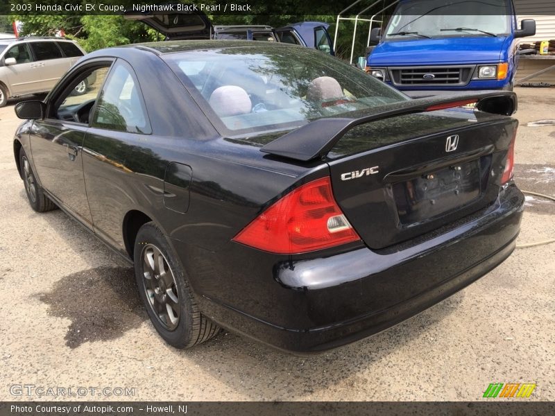 Nighthawk Black Pearl / Black 2003 Honda Civic EX Coupe