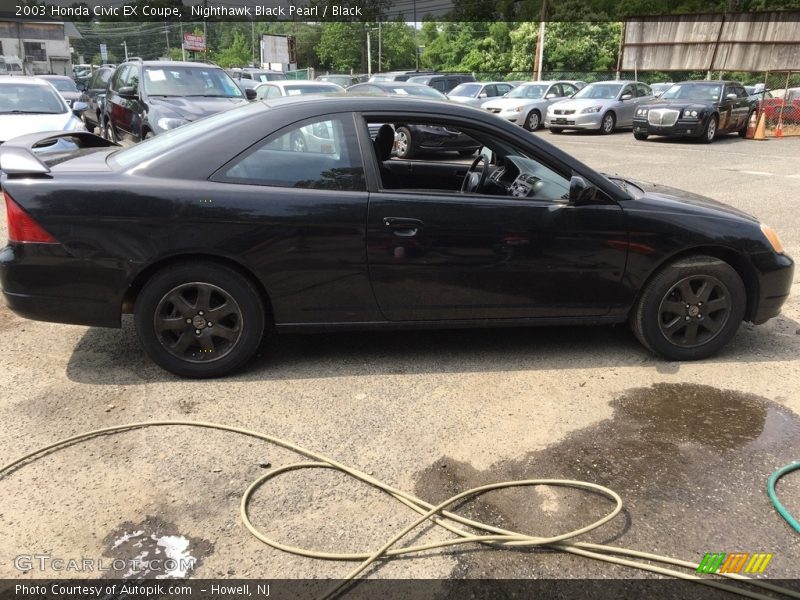 Nighthawk Black Pearl / Black 2003 Honda Civic EX Coupe