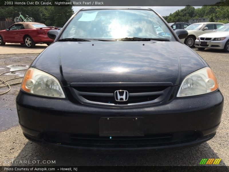 Nighthawk Black Pearl / Black 2003 Honda Civic EX Coupe