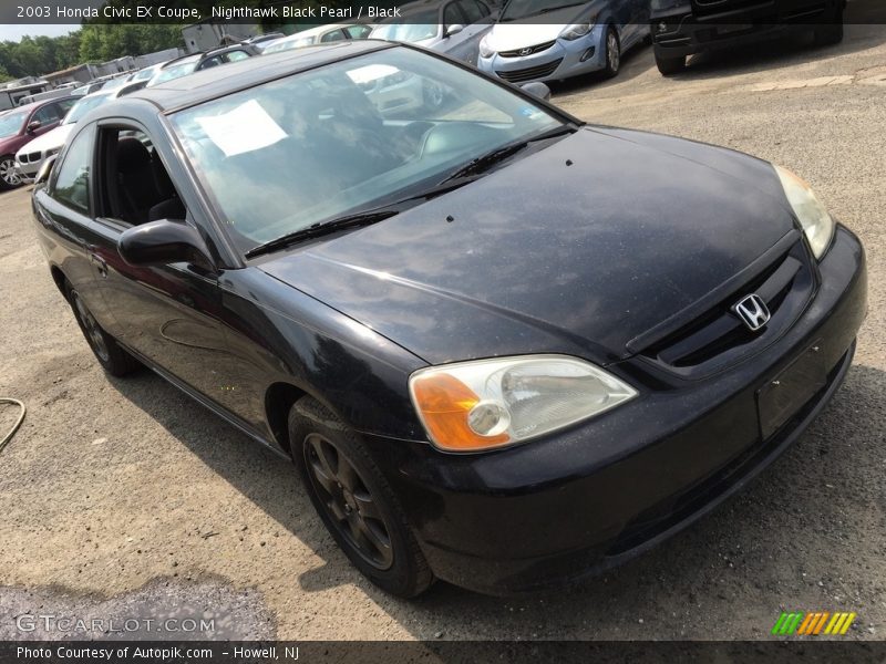 Nighthawk Black Pearl / Black 2003 Honda Civic EX Coupe