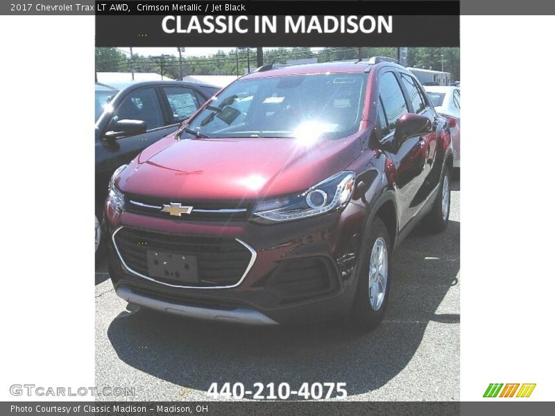 Crimson Metallic / Jet Black 2017 Chevrolet Trax LT AWD