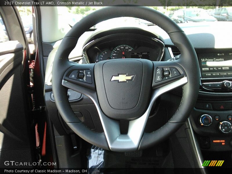 Crimson Metallic / Jet Black 2017 Chevrolet Trax LT AWD