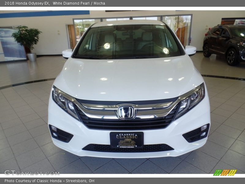 White Diamond Pearl / Mocha 2018 Honda Odyssey EX