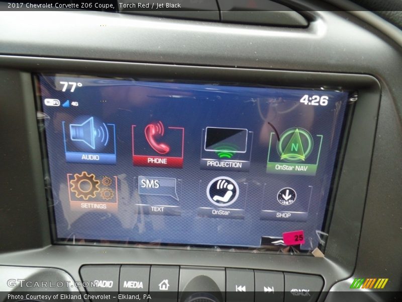 Controls of 2017 Corvette Z06 Coupe