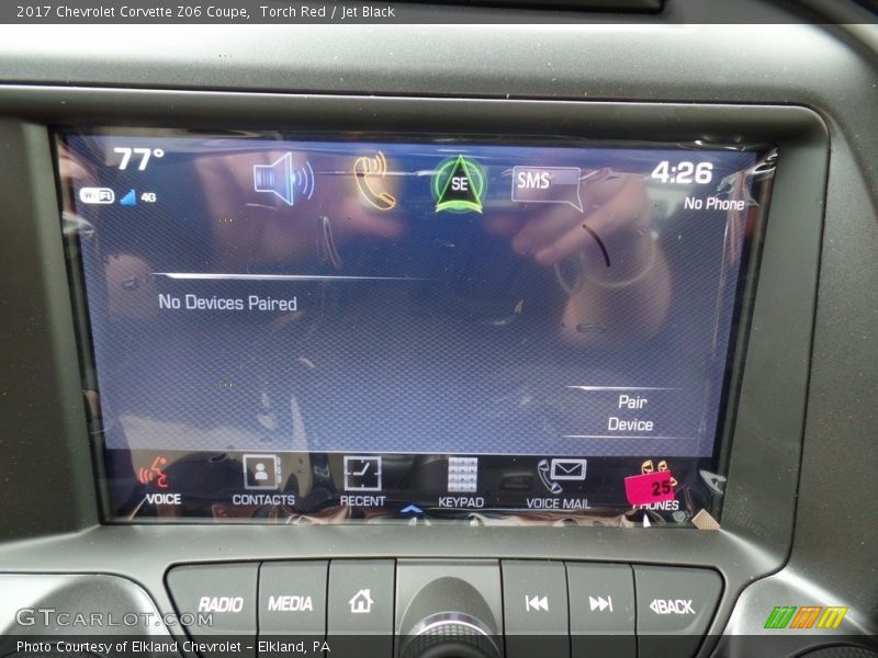 Controls of 2017 Corvette Z06 Coupe