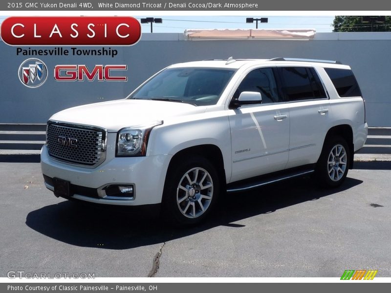 White Diamond Tricoat / Denali Cocoa/Dark Atmosphere 2015 GMC Yukon Denali 4WD