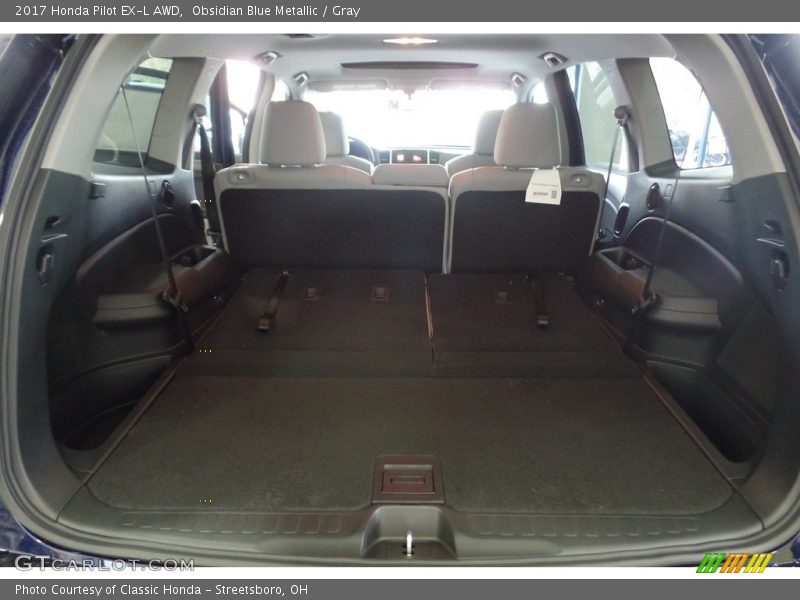 Obsidian Blue Metallic / Gray 2017 Honda Pilot EX-L AWD