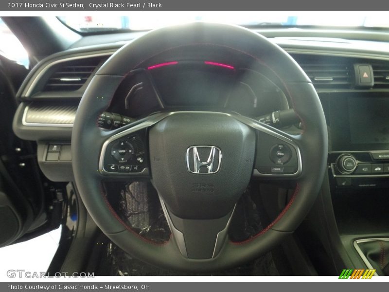 Crystal Black Pearl / Black 2017 Honda Civic Si Sedan