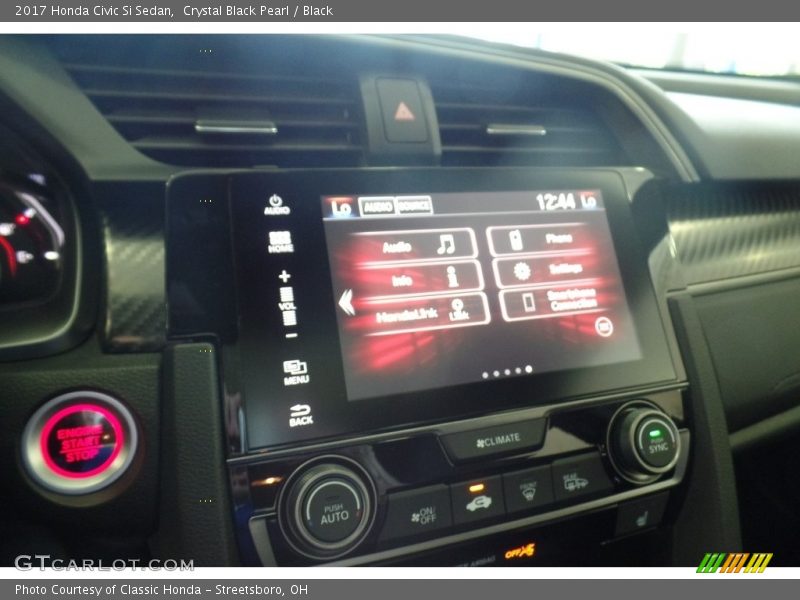 Crystal Black Pearl / Black 2017 Honda Civic Si Sedan