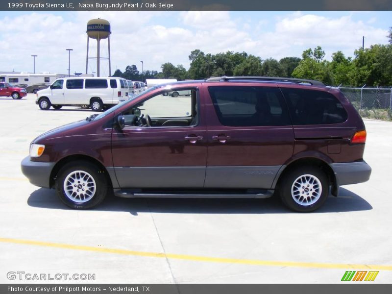 Napa Burgundy Pearl / Oak Beige 1999 Toyota Sienna LE