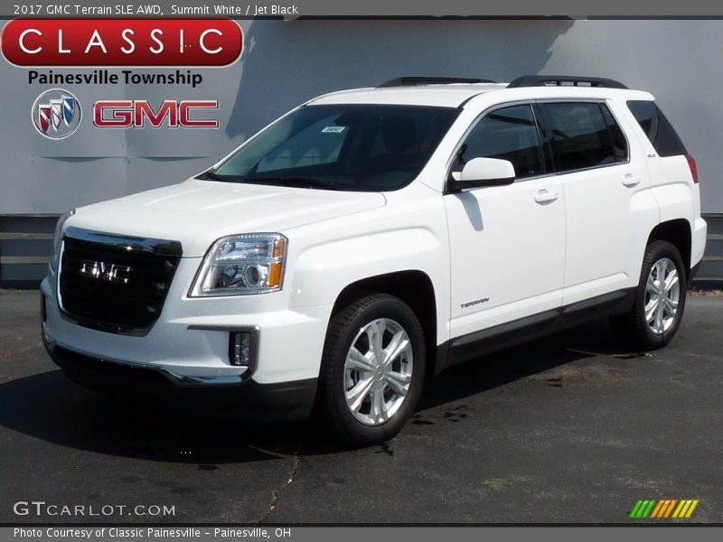 Summit White / Jet Black 2017 GMC Terrain SLE AWD