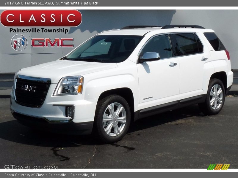 Summit White / Jet Black 2017 GMC Terrain SLE AWD