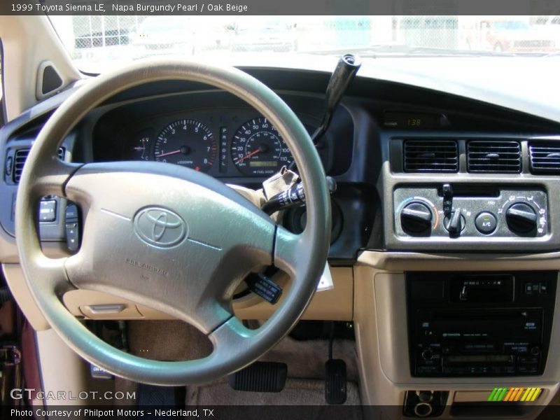 Napa Burgundy Pearl / Oak Beige 1999 Toyota Sienna LE