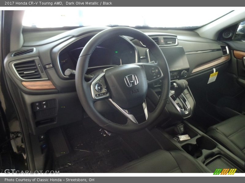 Dark Olive Metallic / Black 2017 Honda CR-V Touring AWD