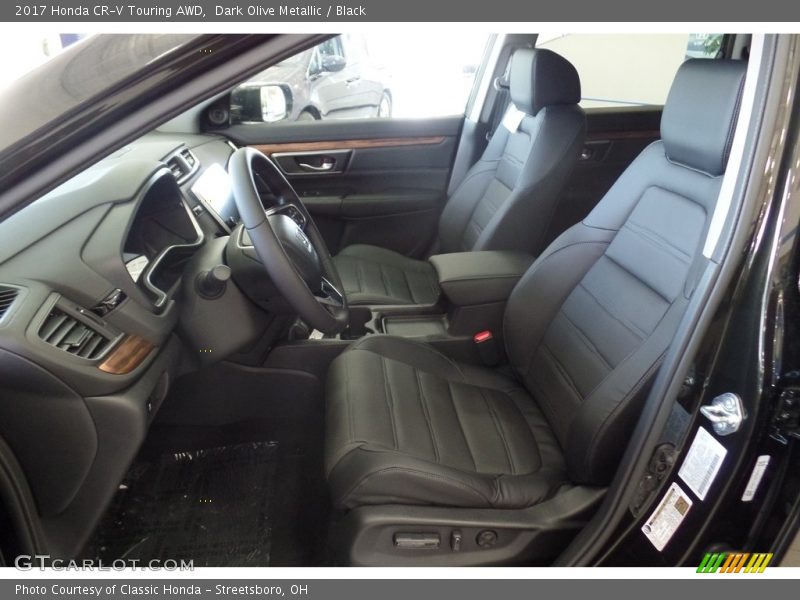 Dark Olive Metallic / Black 2017 Honda CR-V Touring AWD
